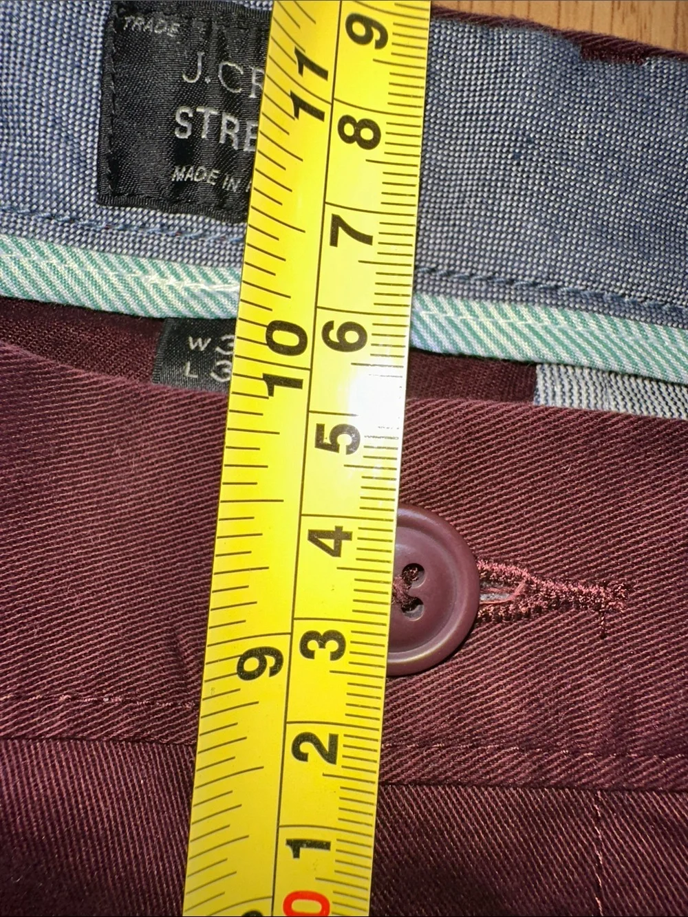 Men's J. Crew Stretch Burgundy 250 Skinny Chino Pants - Size 31x30